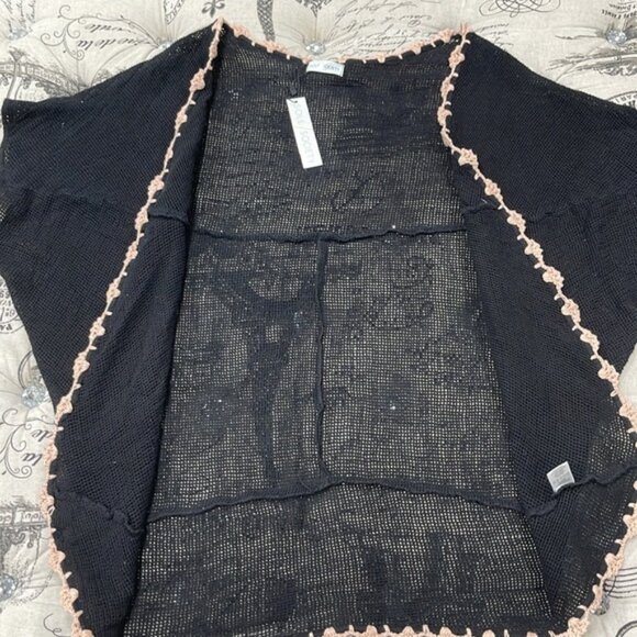 Sole Society Black Cardigan with Decorative Trim - Picture 8 of 9